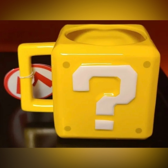 Super Mario Brothers Question Mark Block Ceramic Coffee Mug Paladone NEW! - Picture 2 of 5